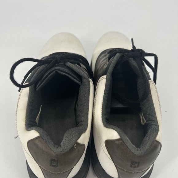 Footjoy‎ Golf Shoes Mens Size 11.5W Brown/White Saddle Soft Spikes Greenjoys - Picture 9 of 16